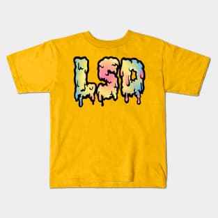 LSD /\/\/\ Psychedelic Typography Design Kids T-Shirt